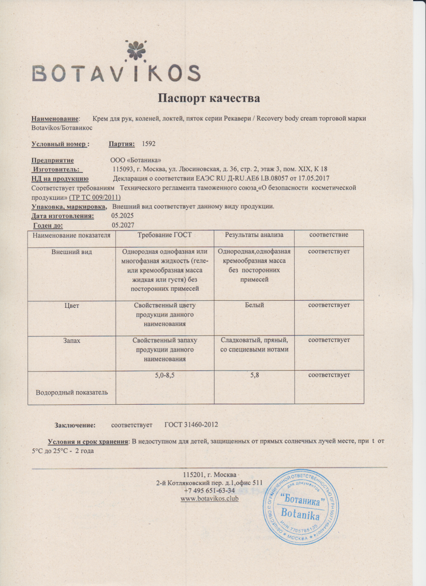 Паспорт №052025
